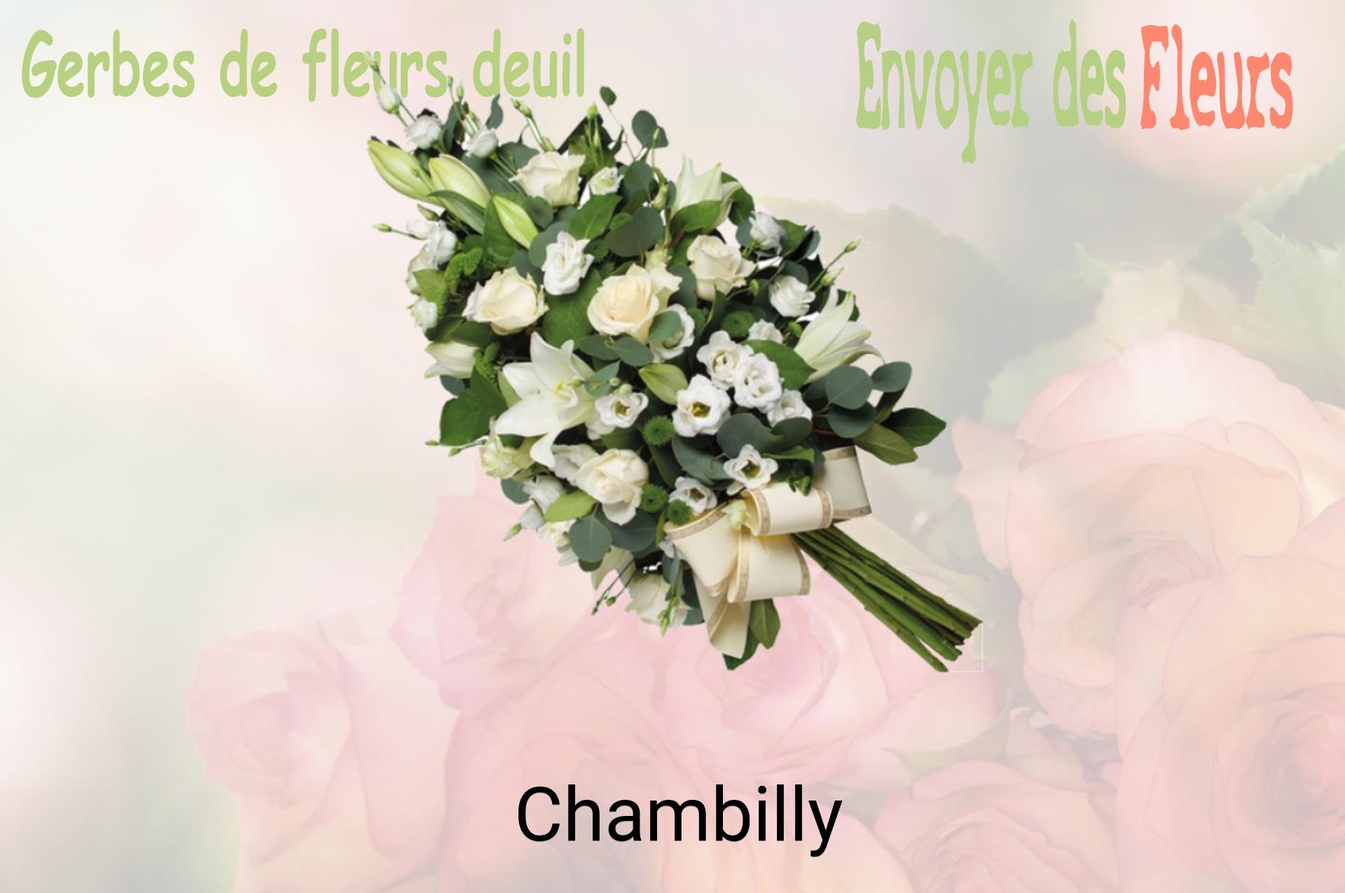 Gerbe de fleurs de deuil livrée à Chambilly